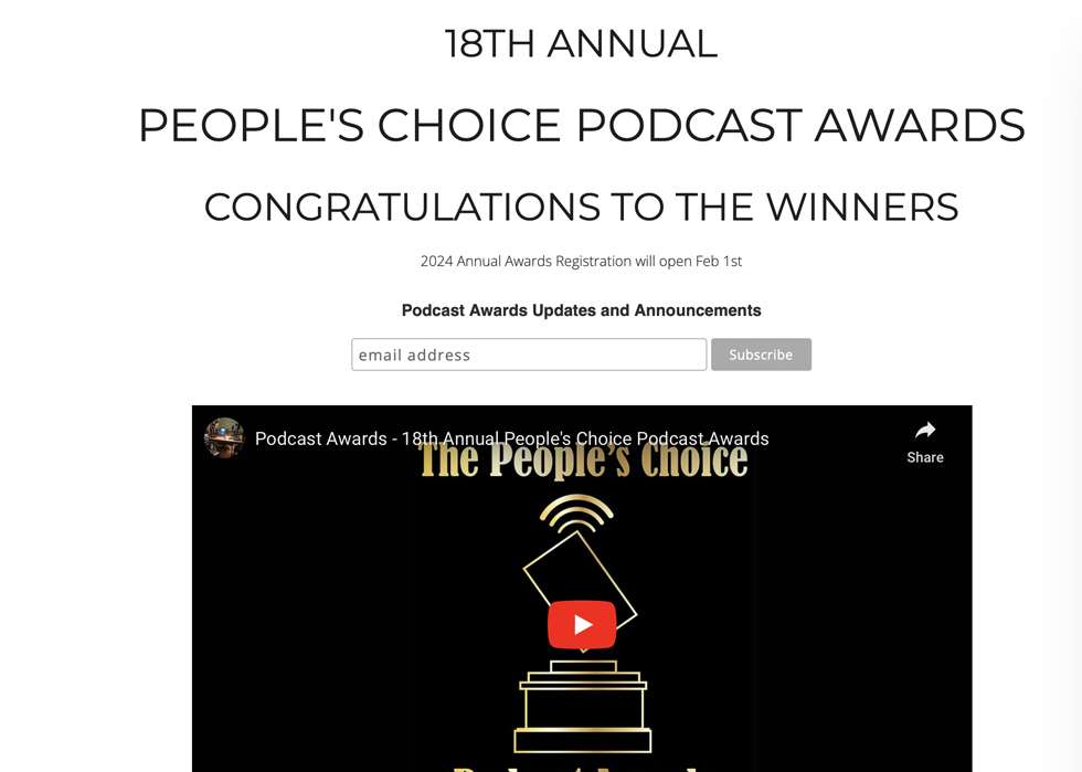 The People's Choice Podcast Awards